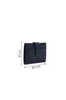 Men's Navy Blue Leather Card Holder | Derimod