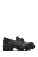 
Women's Black Thick Sole Leather Masculine Loafer
 | Derimod