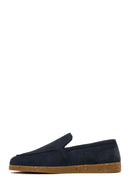 Erkek Lacivert Süet Deri Loafer | Derimod