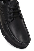 Men's Black Lace-Up Leather Casual Shoes | Derimod