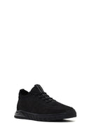 Erkek Siyah Bağcıklı Nubuk Deri Comfort Sneaker | Derimod