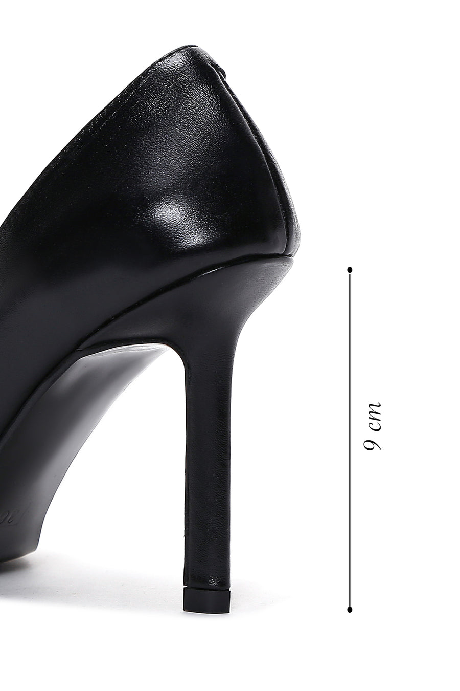 Women's Black Leather Stiletto
