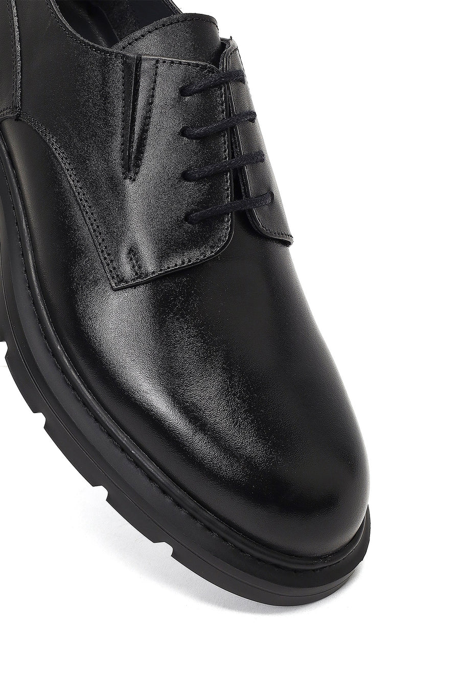 Men's Black Lace-up Leather Casual Shoes