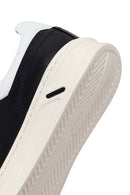 Erkek Siyah Bağcıklı Deri Sneaker | Derimod