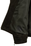 Lorenzo Male Gray Stand Collar Suede Leather Jacket | Derimod