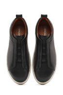 Male Black Leather Sneaker | Derimod