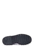 Women's Black Leather Zippered Thick Soled Boots | Derimod