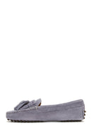 Women's Leather Suede Tassel Loafer | Derimod
