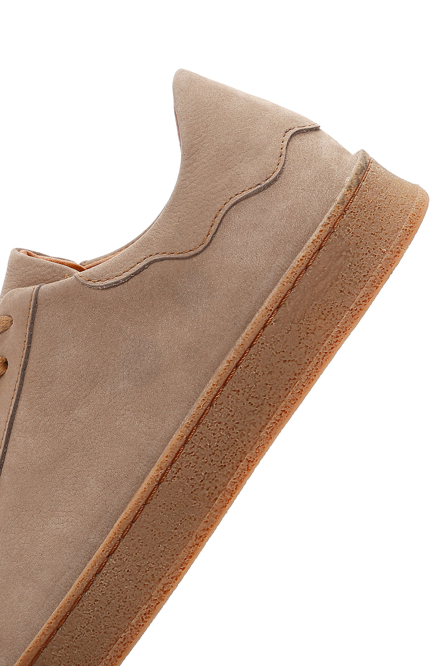 Erkek Bej Nubuk Deri Sneaker