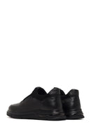 Erkek Siyah Deri Casual Comfort Sneaker | Derimod