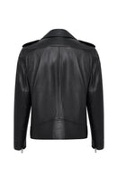Carter Erkek Siyah Biker Deri Mont | Derimod