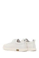 Men's White Leather Sneaker | Derimod