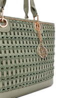 Women's Green Long Strap Knitted Shoulder Bag | Derimod