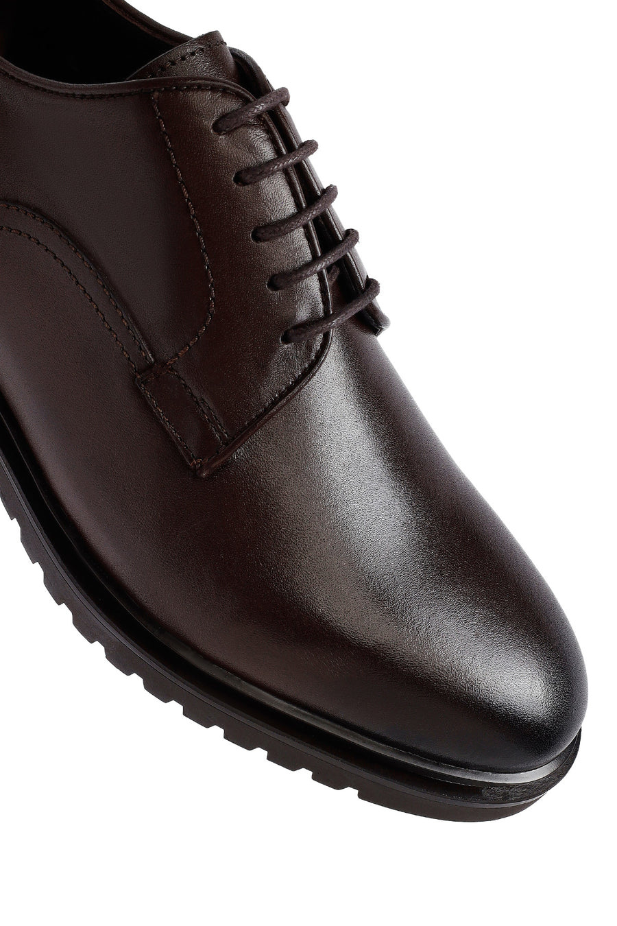 Men's Brown Lace-Up Leather Classic Shoes