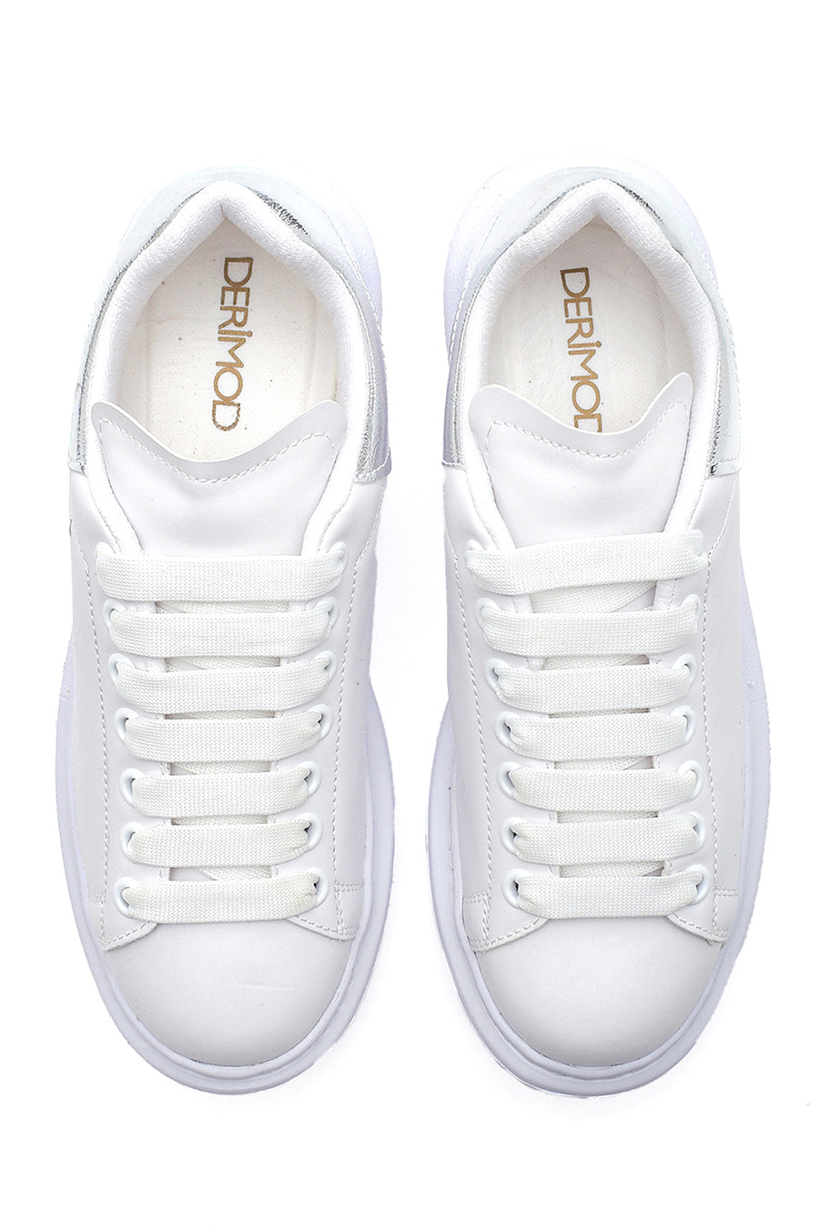 Women's White Thick Soled Sneaker