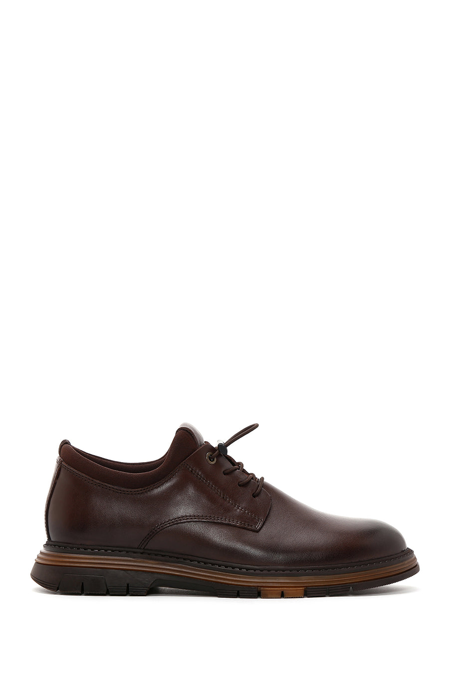 Men's Brown Lace-up Leather Casual Shoes 24WFD676518 | Derimod