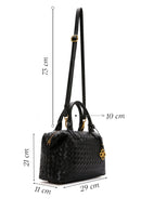 Women's Black Long Strap Knitted Shoulder Bag | Derimod