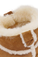 Kadın Camel Süet Deri Teddy Bot | Derimod