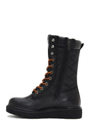 Harley Davidson Women's Black Katy Leather Boots | Derimod
