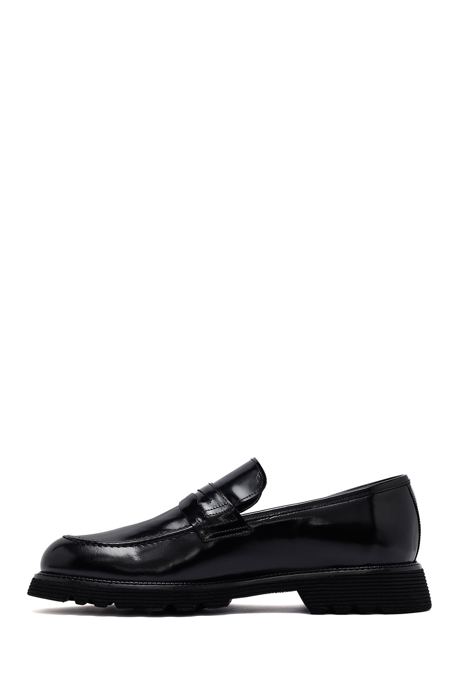 Erkek Siyah Deri Klasik Loafer