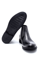 Men's Leather Back Zippered Classic Boots | Derimod