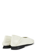 Camper Women's White Casi Myra Leather Ballerinas | Derimod