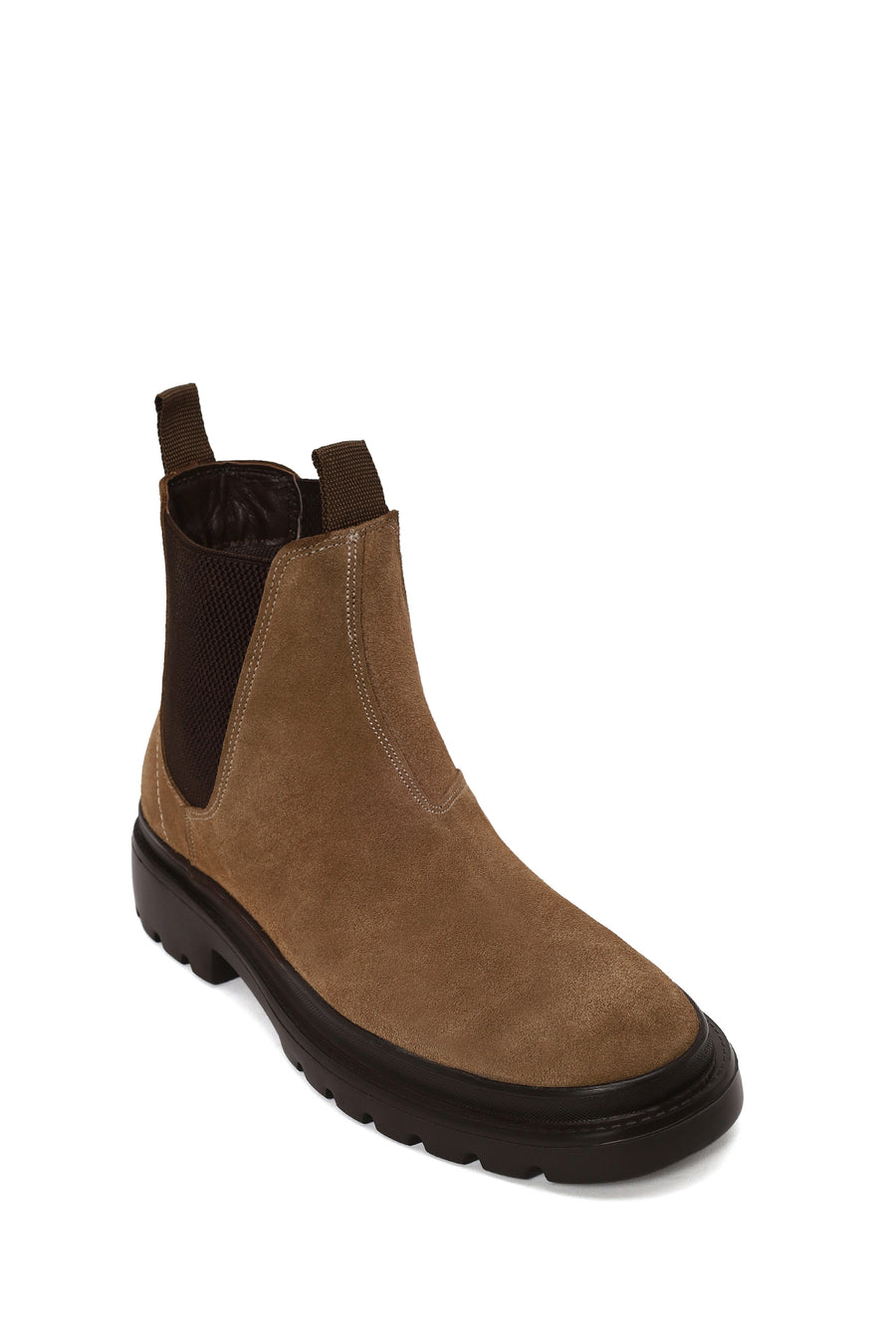 Male Brown Thick-Soled Suede Chelsea Boots