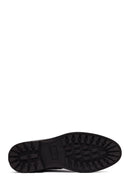 Men's Brown Zippered Leather Boat | Derimod