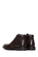 Men's Brown Leather Zippered Casual Boots | Derimod