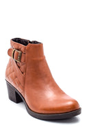 Women's Leather Quilted Detailed Boots | Derimod