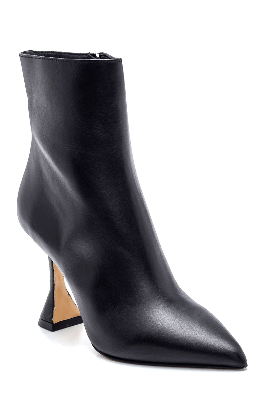 Women's Leather Goblet Heeled Boots