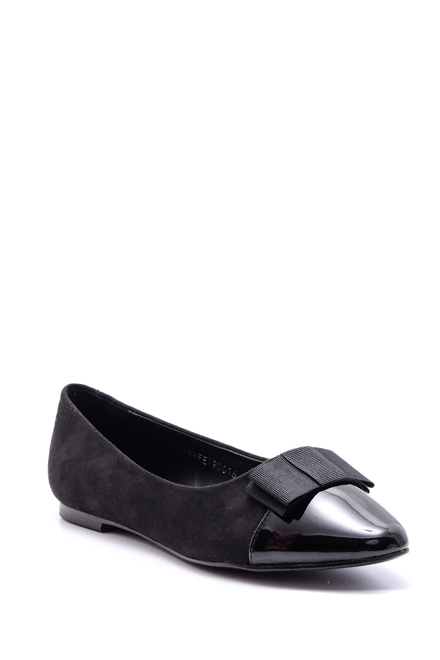 Women's Patent Leather Detailed Ballerinas 19WFE190016 | Derimod