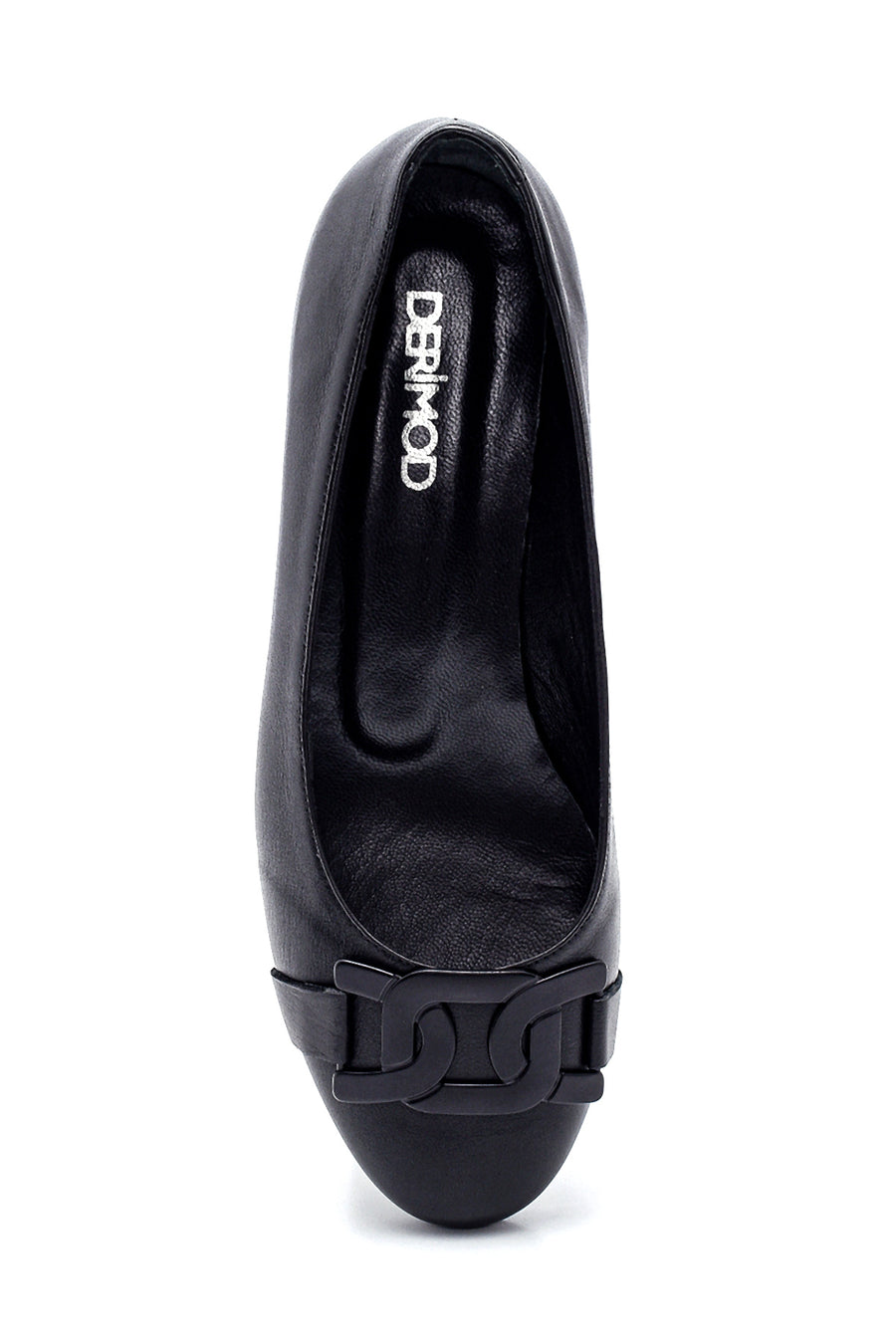 Women's Leather Buckle Ballerinas