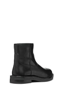 Geox Women's Black Serilda Zippered Leather Boots | Derimod