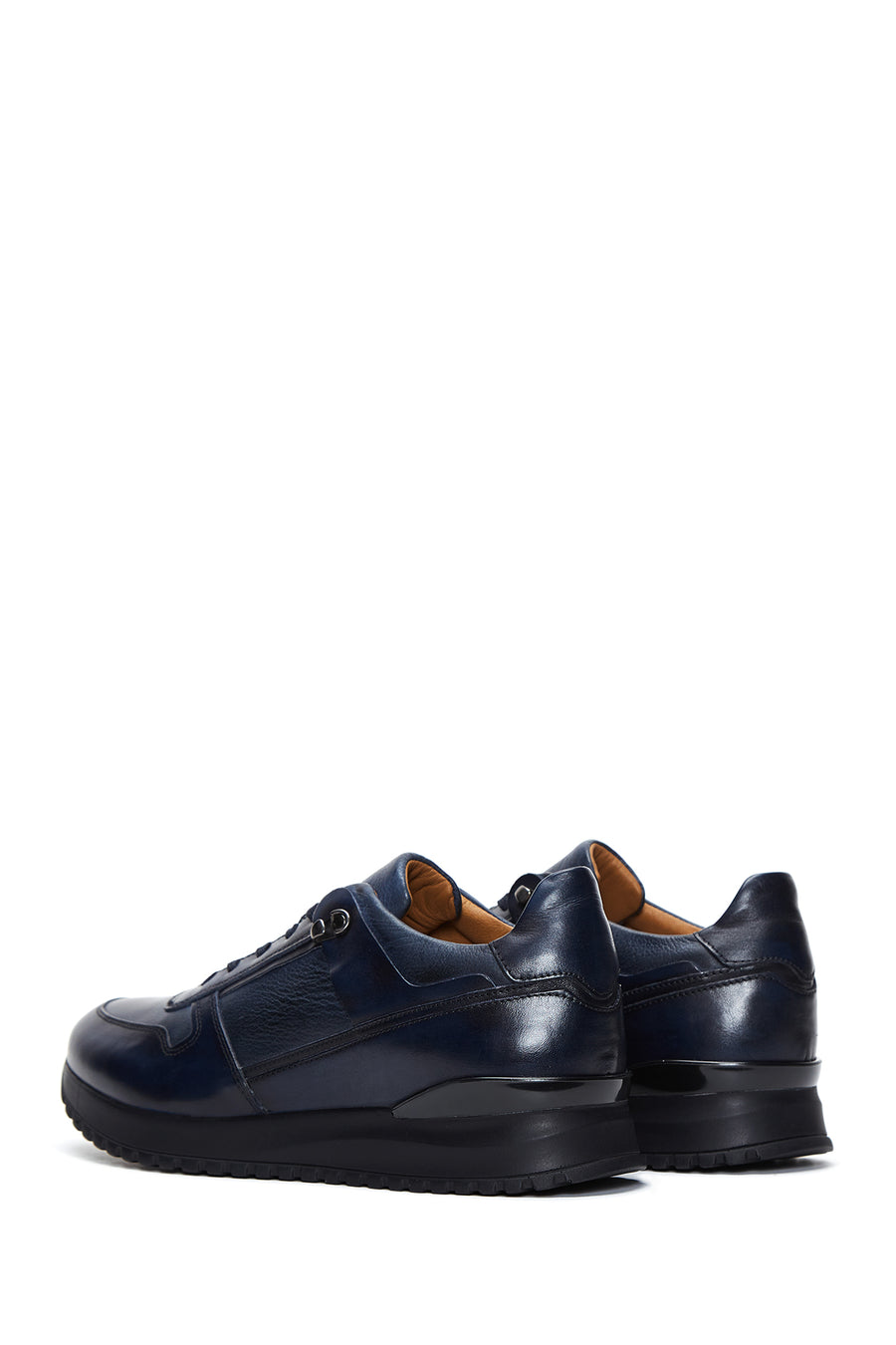 Men's Navy Blue Leather Sneaker