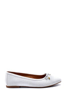 Women's Leather Printed Ballerinas | Derimod