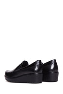 Kadın Siyah Deri Dolgu Topuklu Loafer | Derimod