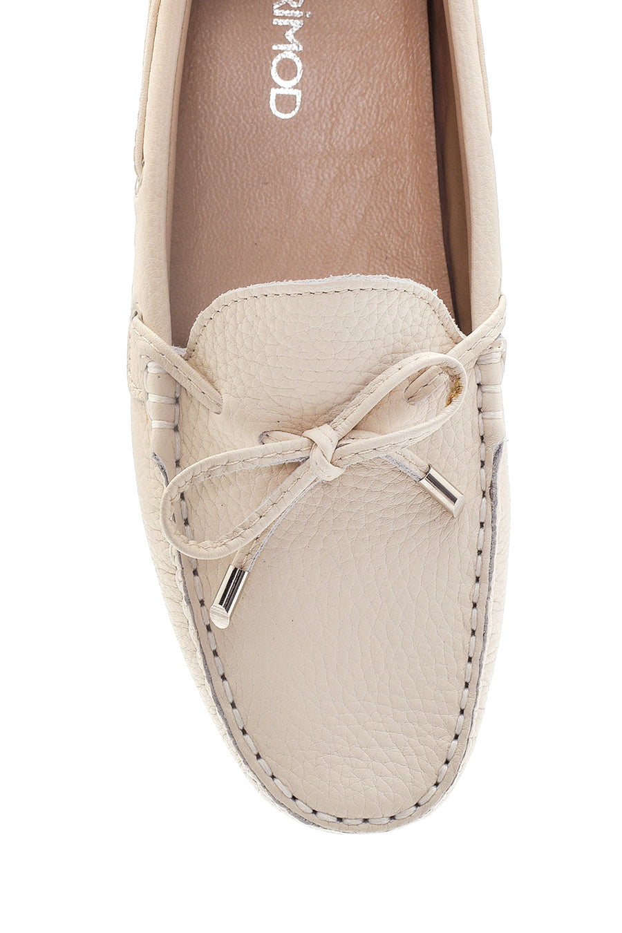 Women's Beige Leather Loafer