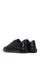 Male Black Lace-Up Leather Sneaker | Derimod
