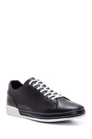 Erkek Siyah Deri Sneaker | Derimod