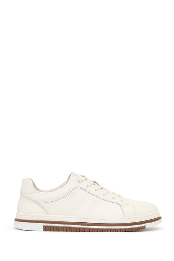 Erkek Beyaz Bağcıklı Deri Sneaker 26SFD698418 | Derimod