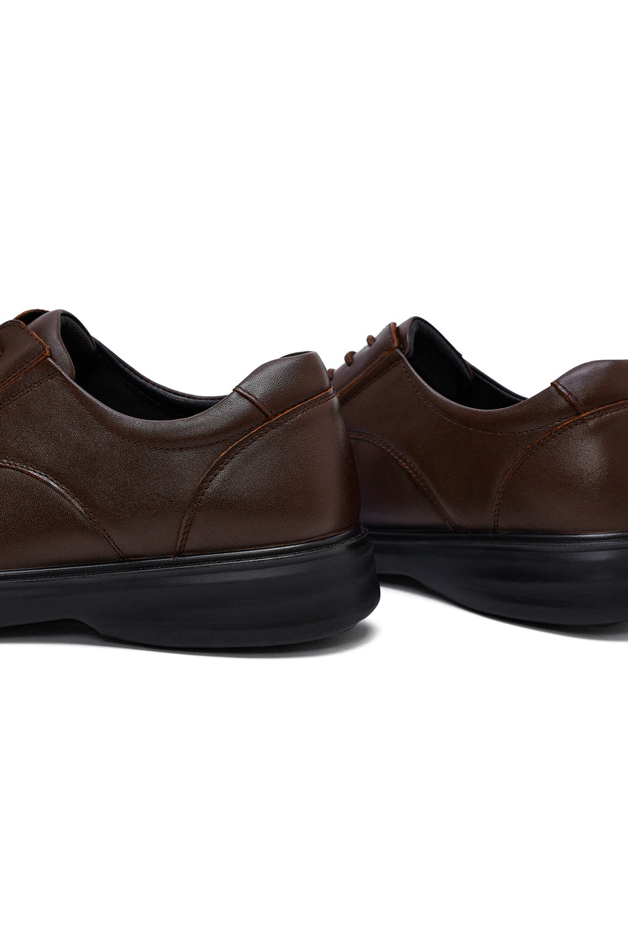 Men's Brown Lace Up Leather Casual Shoes