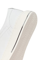 Erkek Beyaz Bağcıklı Deri Sneaker | Derimod