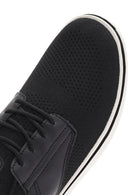 Men's Black Lace-Up Fabric Sneakers | Derimod