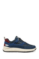 Geox Erkek Lacivert U Spherıca 4X4 B Abx C - Suede Bağcıklı Kalın Tabanlı Kumaş Sneaker | Derimod