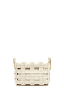 Woman Cream Long Strap Knit Crossbody Bag | Derimod