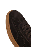Erkek Kahverengi Bağcıklı Kalın Tabanlı Süet Deri Sneaker | Derimod