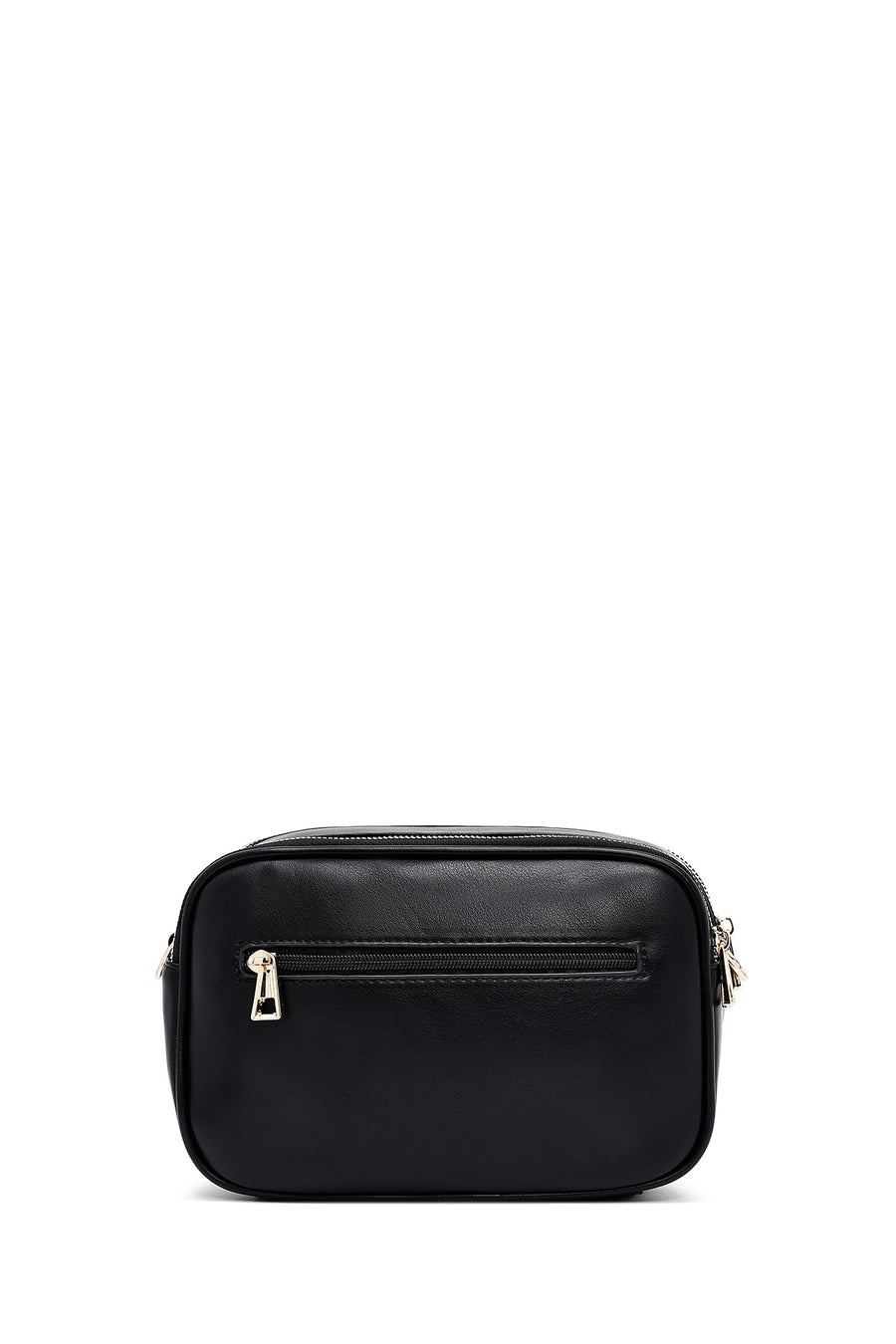 Women's Black Long Strap Patterned Crossbody Bag