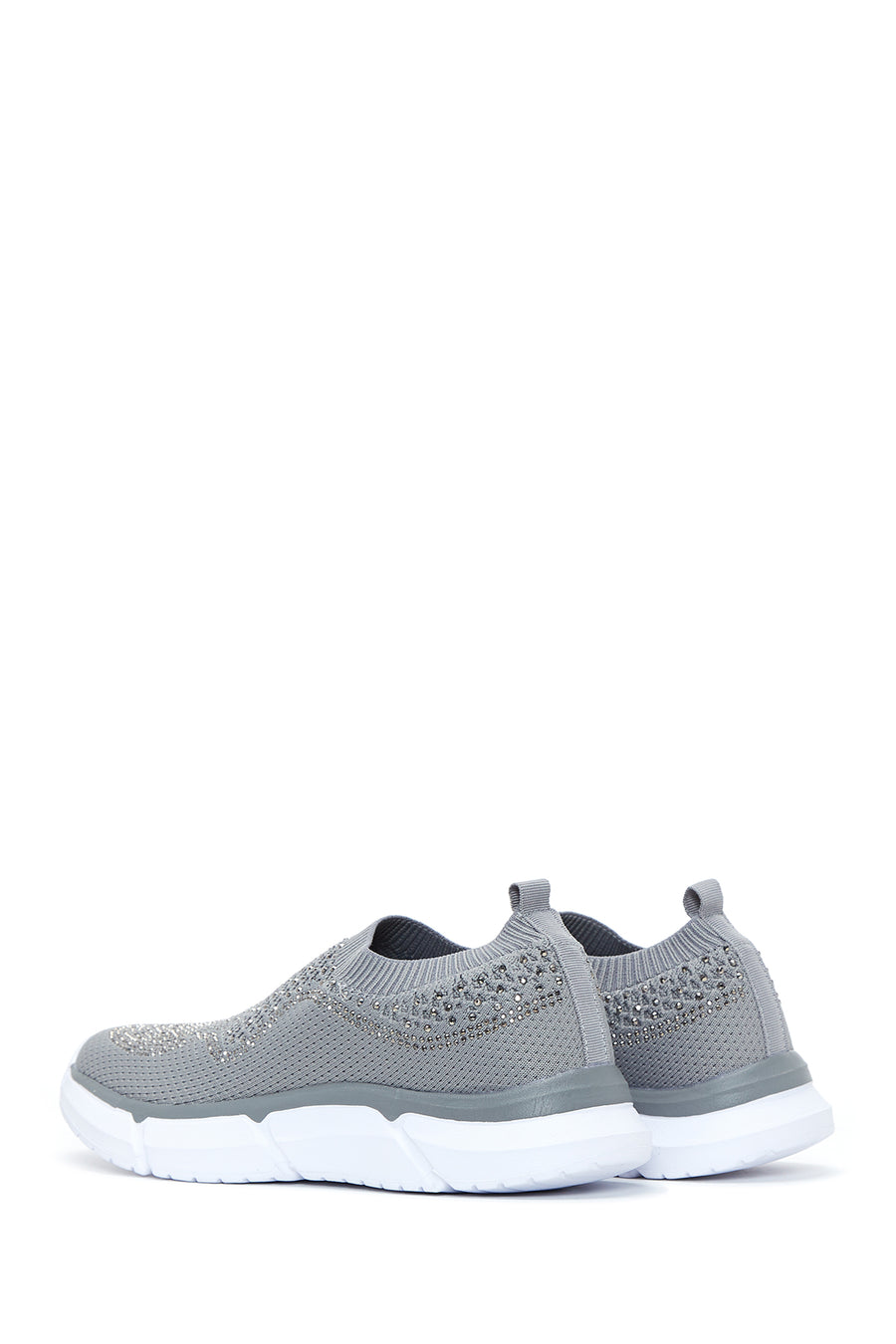 Women's Gray Stone Fabric Sneaker