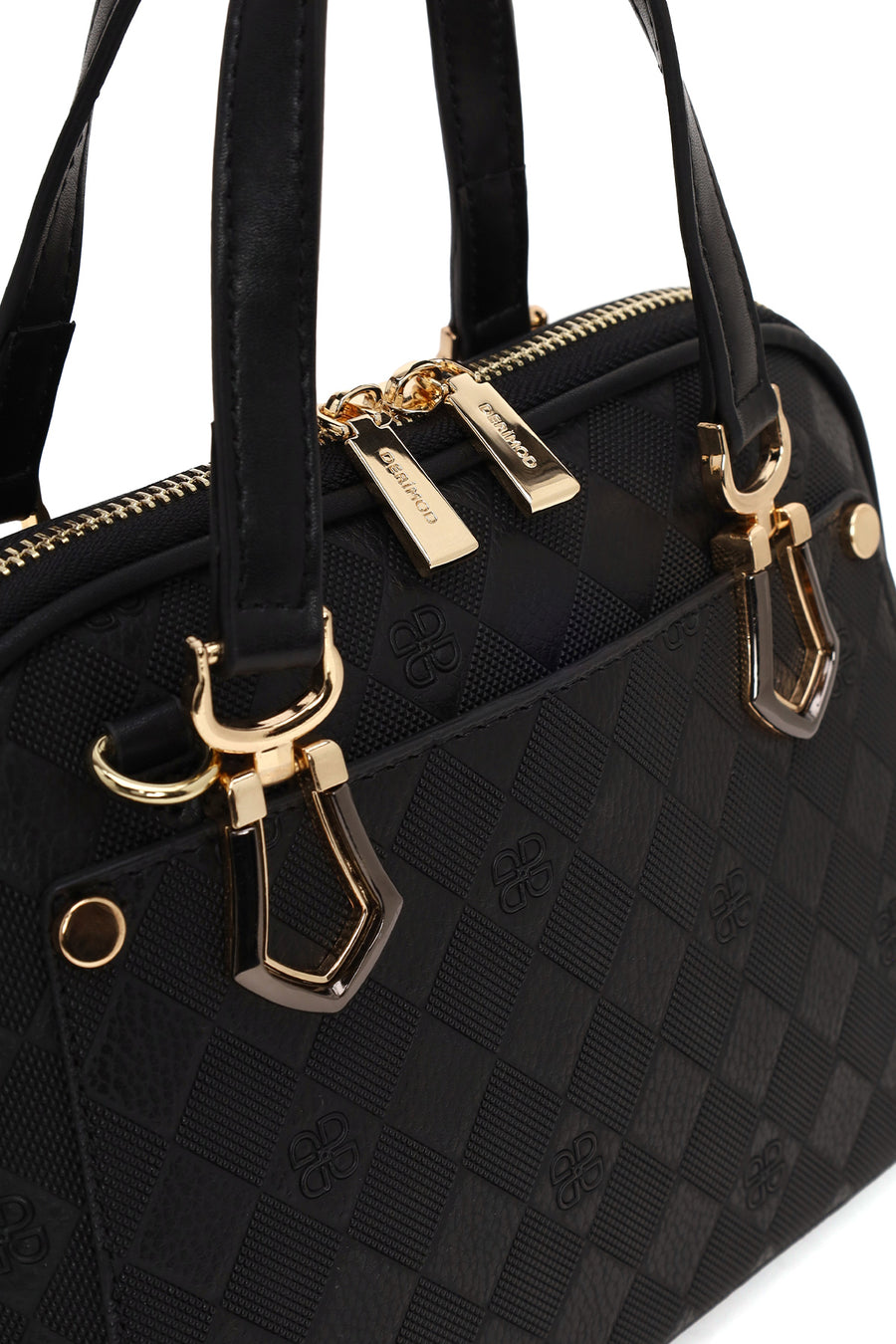 Woman Black Long-Strap Printed Shoulder Bag